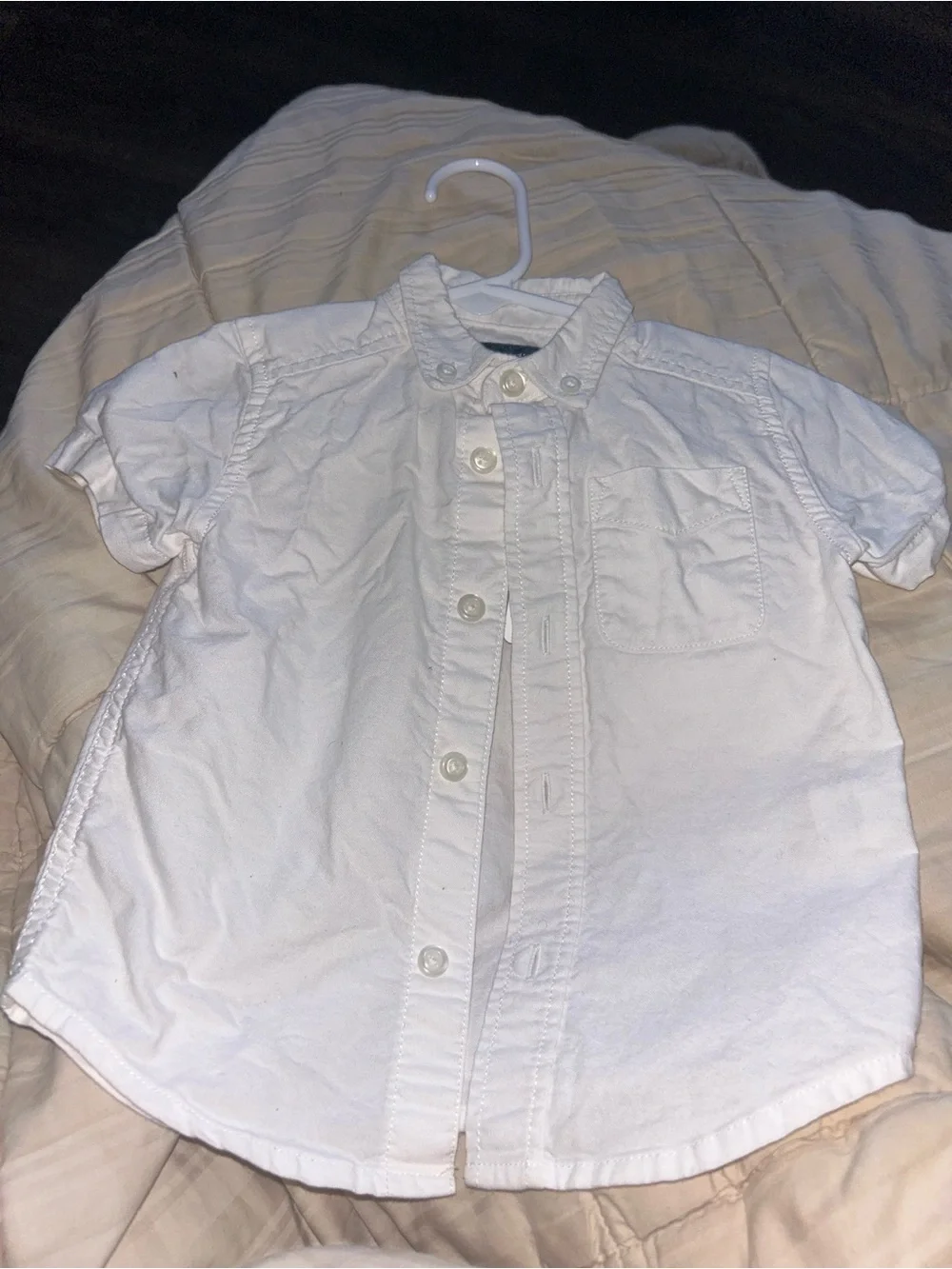 🌼2 for $5🌼 The Children's Place White Short-Sleeve Button-Down Shirt